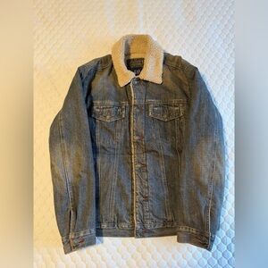 GAP Sherpa Denim Jacket Blue Men's Sz S